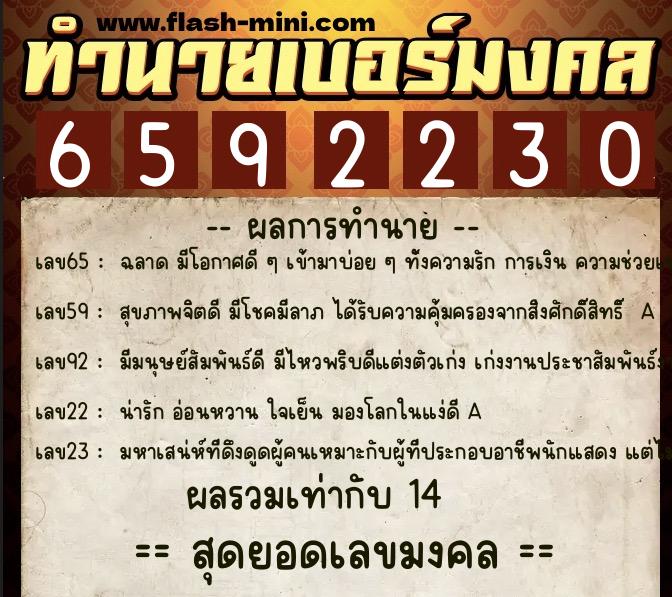 ทำนายเบอร์มงคล 0XX-6592230 ทำนายเบอร์มงคล หมายเลข 098-659223 ทำนายเบอร์มงคล 0XX-6592230 ทำนายเบอร์มงคล หมายเลข 098-659223