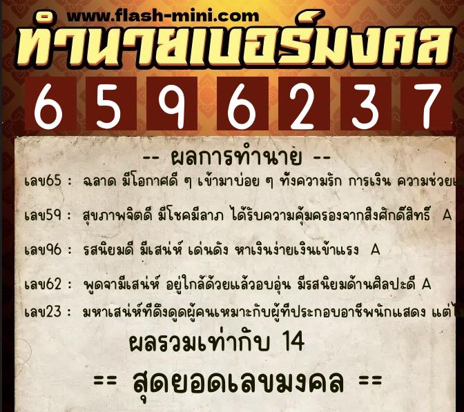 ทำนายเบอร์มงคล 0XX-6596237 ทำนายเบอร์มงคล หมายเลข 065-659623 ทำนายเบอร์มงคล 0XX-6596237 ทำนายเบอร์มงคล หมายเลข 065-659623