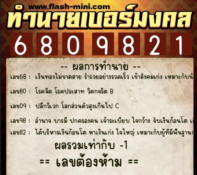 ทำนายเบอร์มงคล 0XX-6809821 ทำนายเบอร์มงคล หมายเลข 068-680982 ทำนายเบอร์มงคล 0XX-6809821 ทำนายเบอร์มงคล หมายเลข 068-680982