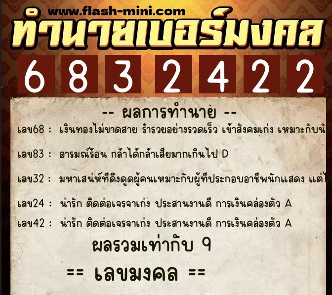 ทำนายเบอร์มงคล 0XX-6832422 ทำนายเบอร์มงคล หมายเลข 081-683242 ทำนายเบอร์มงคล 0XX-6832422 ทำนายเบอร์มงคล หมายเลข 081-683242