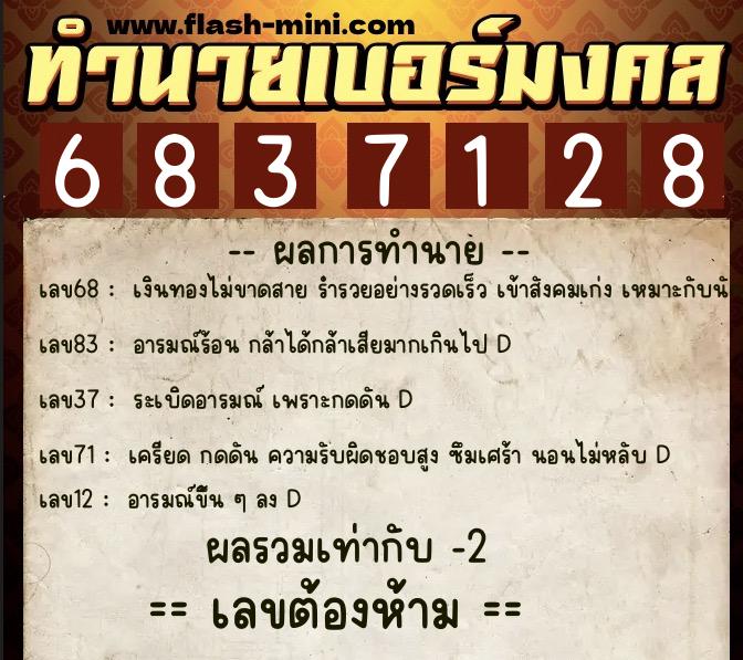 ทำนายเบอร์มงคล 0XX-6837128 ทำนายเบอร์มงคล หมายเลข 060-683712 ทำนายเบอร์มงคล 0XX-6837128 ทำนายเบอร์มงคล หมายเลข 060-683712