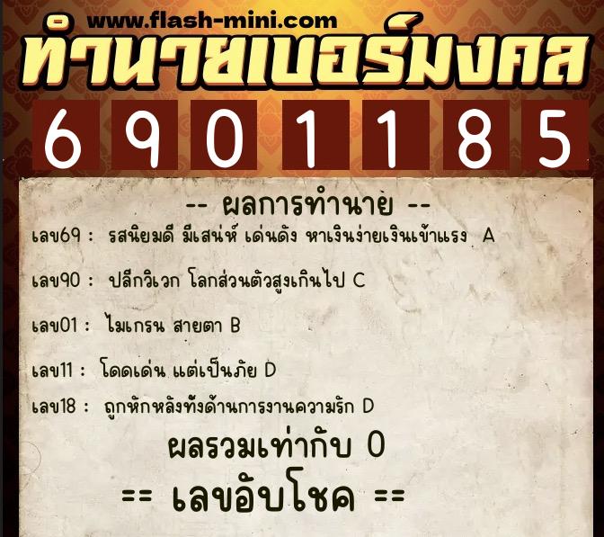 ทำนายเบอร์มงคล 0XX-6901185 ทำนายเบอร์มงคล หมายเลข 092-690118 ทำนายเบอร์มงคล 0XX-6901185 ทำนายเบอร์มงคล หมายเลข 092-690118