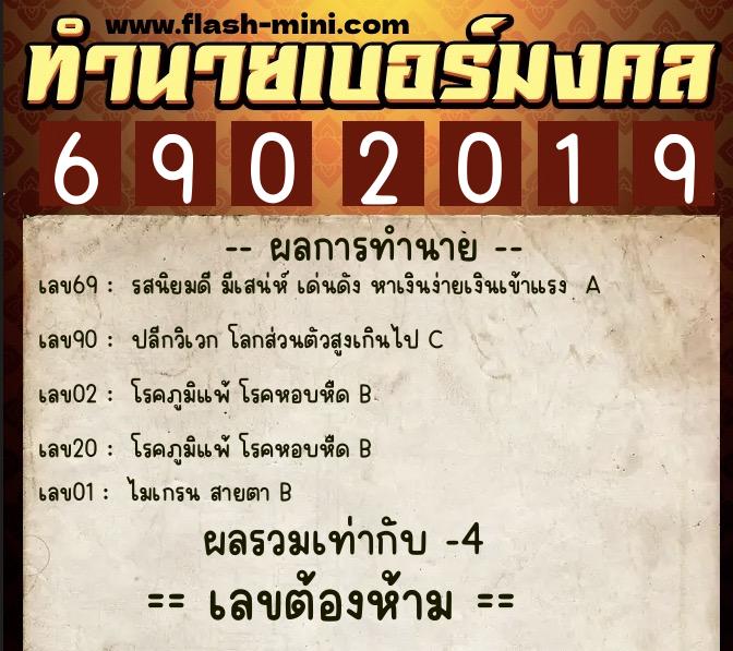 ทำนายเบอร์มงคล 0XX-6902019 ทำนายเบอร์มงคล หมายเลข 063-690201 ทำนายเบอร์มงคล 0XX-6902019 ทำนายเบอร์มงคล หมายเลข 063-690201