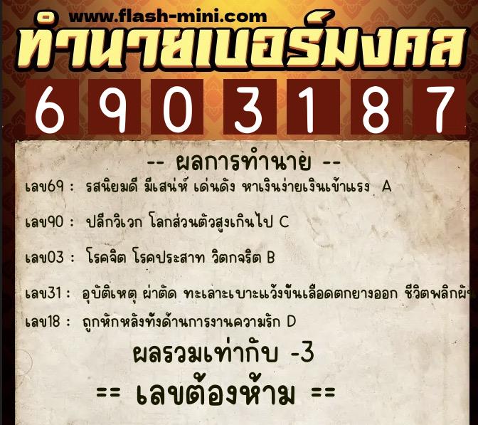 ทำนายเบอร์มงคล 0XX-6903187 ทำนายเบอร์มงคล หมายเลข 068-690318 ทำนายเบอร์มงคล 0XX-6903187 ทำนายเบอร์มงคล หมายเลข 068-690318