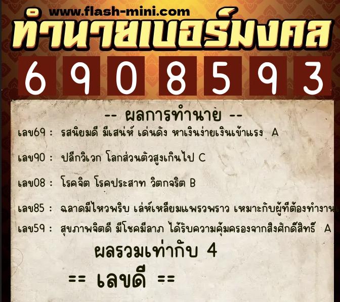 ทำนายเบอร์มงคล 0XX-6908593 ทำนายเบอร์มงคล หมายเลข 063-690859 ทำนายเบอร์มงคล 0XX-6908593 ทำนายเบอร์มงคล หมายเลข 063-690859