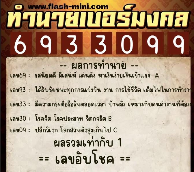 ทำนายเบอร์มงคล 0XX-6933099 ทำนายเบอร์มงคล หมายเลข 061-693309 ทำนายเบอร์มงคล 0XX-6933099 ทำนายเบอร์มงคล หมายเลข 061-693309