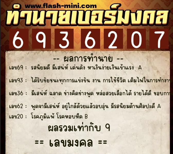 ทำนายเบอร์มงคล 0XX-6936207 ทำนายเบอร์มงคล หมายเลข 085-693620 ทำนายเบอร์มงคล 0XX-6936207 ทำนายเบอร์มงคล หมายเลข 085-693620