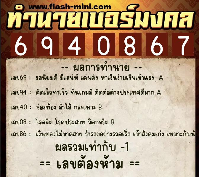 ทำนายเบอร์มงคล 0XX-6940867 ทำนายเบอร์มงคล หมายเลข 080-694086 ทำนายเบอร์มงคล 0XX-6940867 ทำนายเบอร์มงคล หมายเลข 080-694086