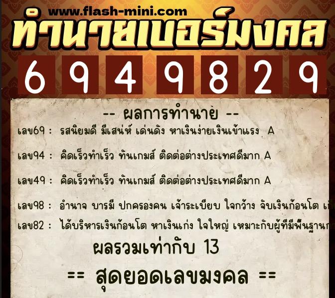 ทำนายเบอร์มงคล 0XX-6949829 ทำนายเบอร์มงคล หมายเลข 060-694982 ทำนายเบอร์มงคล 0XX-6949829 ทำนายเบอร์มงคล หมายเลข 060-694982