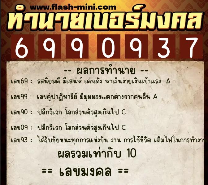 ทำนายเบอร์มงคล 0XX-6990937 ทำนายเบอร์มงคล หมายเลข 090-699093 ทำนายเบอร์มงคล 0XX-6990937 ทำนายเบอร์มงคล หมายเลข 090-699093