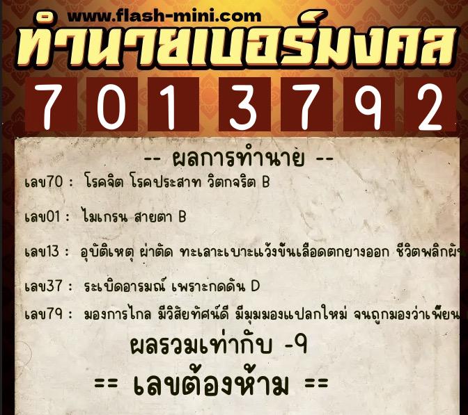 ทำนายเบอร์มงคล 0XX-7013792 ทำนายเบอร์มงคล หมายเลข 096-701379 ทำนายเบอร์มงคล 0XX-7013792 ทำนายเบอร์มงคล หมายเลข 096-701379