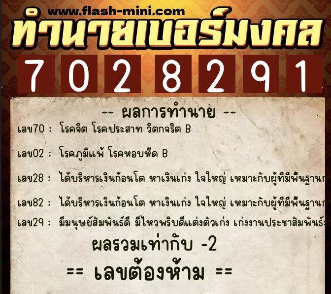 ทำนายเบอร์มงคล 0XX-7028291 ทำนายเบอร์มงคล หมายเลข 061-702829 ทำนายเบอร์มงคล 0XX-7028291 ทำนายเบอร์มงคล หมายเลข 061-702829