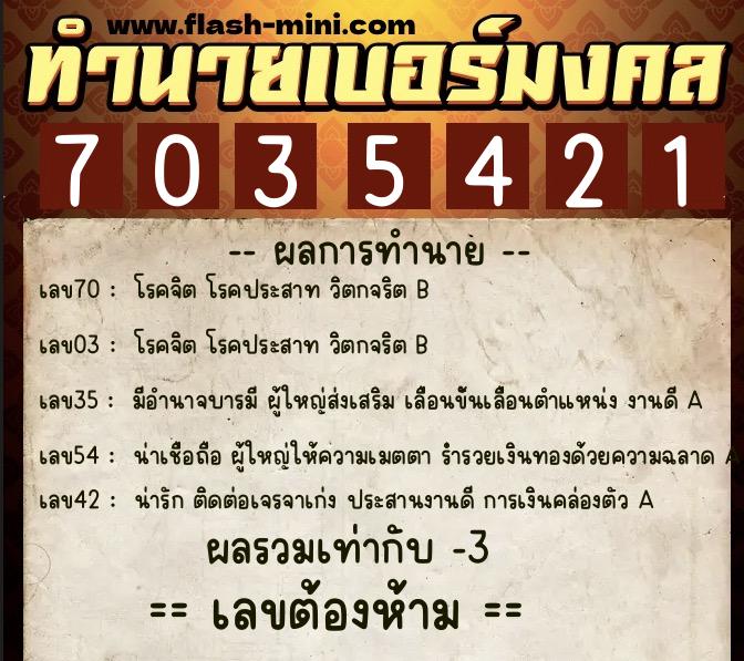 ทำนายเบอร์มงคล 0XX-7035421 ทำนายเบอร์มงคล หมายเลข 095-703542 ทำนายเบอร์มงคล 0XX-7035421 ทำนายเบอร์มงคล หมายเลข 095-703542