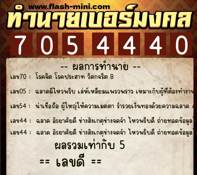 ทำนายเบอร์มงคล 0XX-7054440 ทำนายเบอร์มงคล หมายเลข 097-705444 ทำนายเบอร์มงคล 0XX-7054440 ทำนายเบอร์มงคล หมายเลข 097-705444