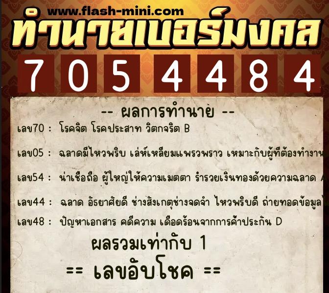 ทำนายเบอร์มงคล 0XX-7054484 ทำนายเบอร์มงคล หมายเลข 066-705448 ทำนายเบอร์มงคล 0XX-7054484 ทำนายเบอร์มงคล หมายเลข 066-705448