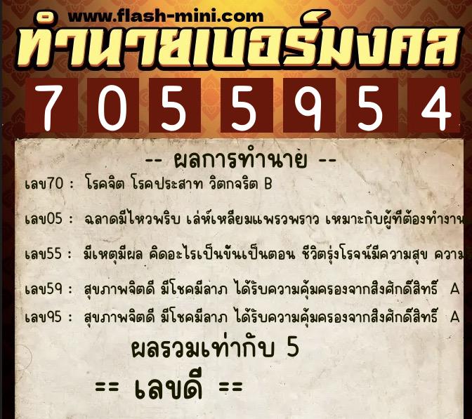 ทำนายเบอร์มงคล 0XX-7055954 ทำนายเบอร์มงคล หมายเลข 086-705595 ทำนายเบอร์มงคล 0XX-7055954 ทำนายเบอร์มงคล หมายเลข 086-705595