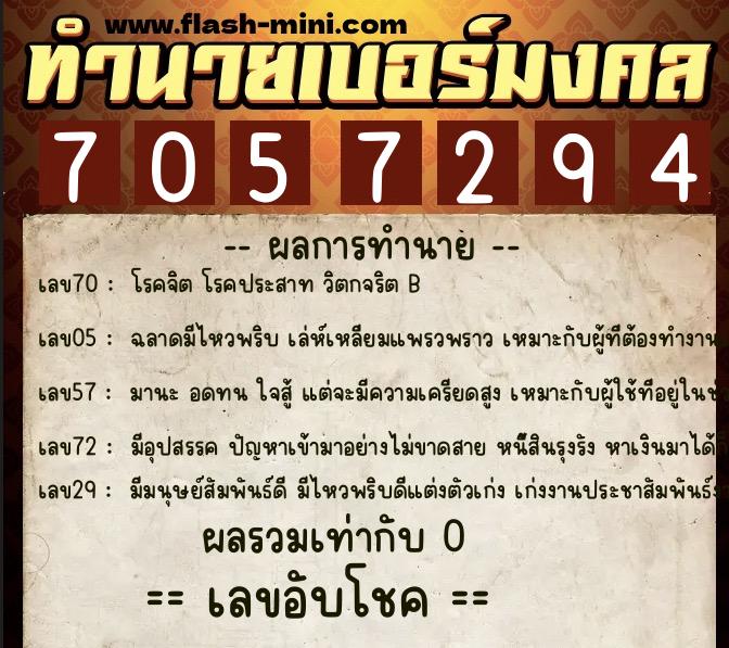 ทำนายเบอร์มงคล 0XX-7057294 ทำนายเบอร์มงคล หมายเลข 083-705729 ทำนายเบอร์มงคล 0XX-7057294 ทำนายเบอร์มงคล หมายเลข 083-705729