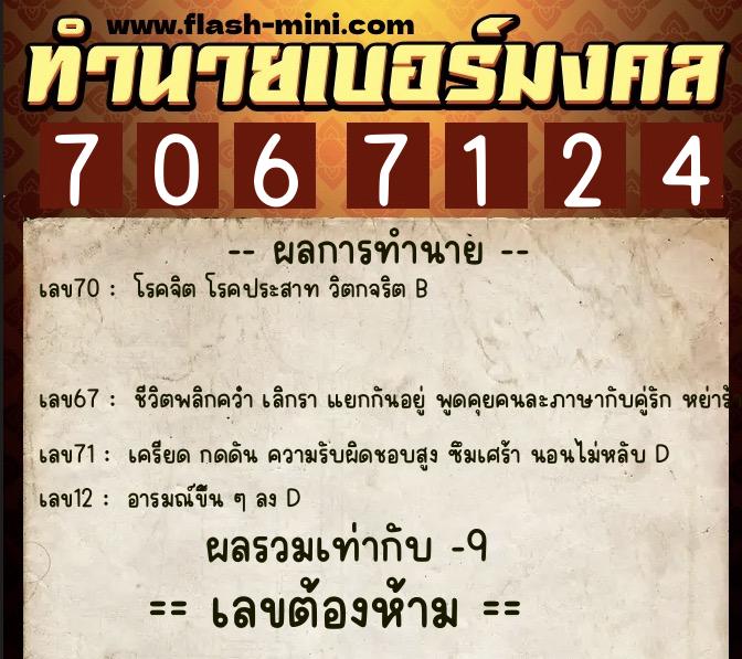 ทำนายเบอร์มงคล 0XX-7067124 ทำนายเบอร์มงคล หมายเลข 091-706712 ทำนายเบอร์มงคล 0XX-7067124 ทำนายเบอร์มงคล หมายเลข 091-706712