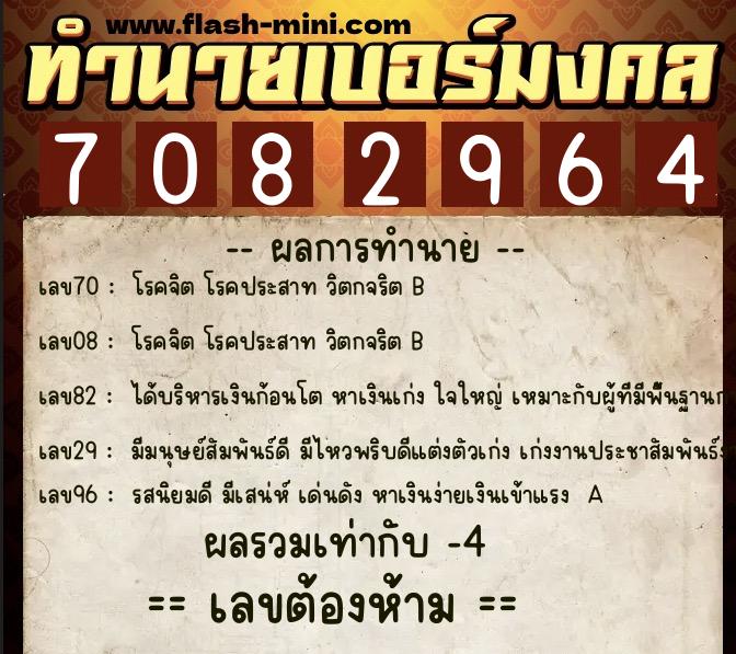 ทำนายเบอร์มงคล 0XX-7082964 ทำนายเบอร์มงคล หมายเลข 099-708296 ทำนายเบอร์มงคล 0XX-7082964 ทำนายเบอร์มงคล หมายเลข 099-708296