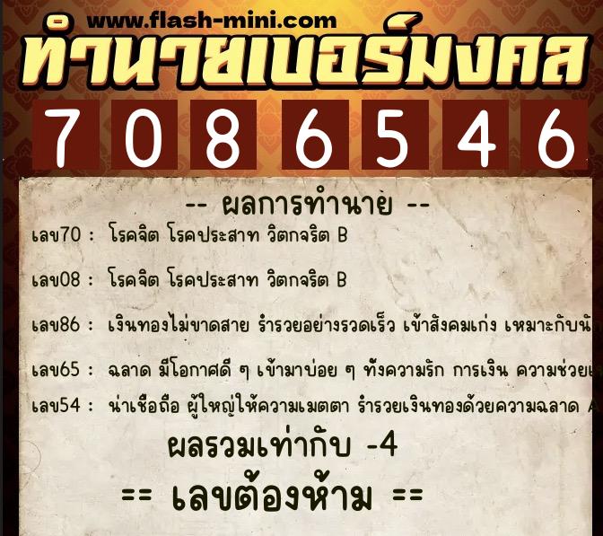 ทำนายเบอร์มงคล 0XX-7086546 ทำนายเบอร์มงคล หมายเลข 099-708654 ทำนายเบอร์มงคล 0XX-7086546 ทำนายเบอร์มงคล หมายเลข 099-708654