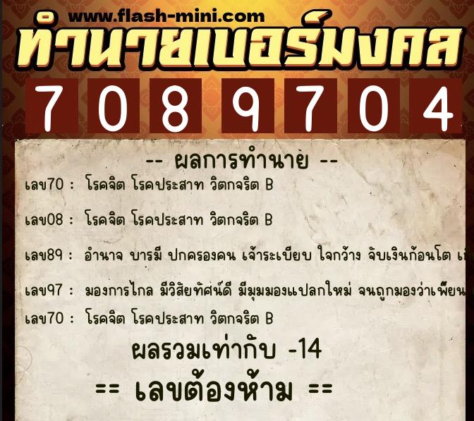ทำนายเบอร์มงคล 0XX-7089704 ทำนายเบอร์มงคล หมายเลข 095-708970 ทำนายเบอร์มงคล 0XX-7089704 ทำนายเบอร์มงคล หมายเลข 095-708970
