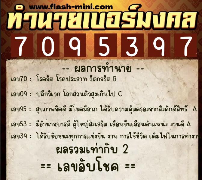 ทำนายเบอร์มงคล 0XX-7095397 ทำนายเบอร์มงคล หมายเลข 097-709539 ทำนายเบอร์มงคล 0XX-7095397 ทำนายเบอร์มงคล หมายเลข 097-709539
