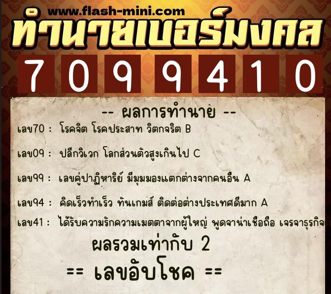 ทำนายเบอร์มงคล 0XX-7099410 ทำนายเบอร์มงคล หมายเลข 067-709941 ทำนายเบอร์มงคล 0XX-7099410 ทำนายเบอร์มงคล หมายเลข 067-709941