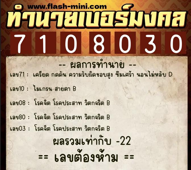 ทำนายเบอร์มงคล 0XX-7108030 ทำนายเบอร์มงคล หมายเลข 091-710803 ทำนายเบอร์มงคล 0XX-7108030 ทำนายเบอร์มงคล หมายเลข 091-710803