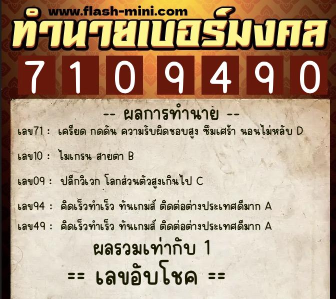 ทำนายเบอร์มงคล 0XX-7109490 ทำนายเบอร์มงคล หมายเลข 084-710949 ทำนายเบอร์มงคล 0XX-7109490 ทำนายเบอร์มงคล หมายเลข 084-710949