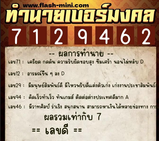 ทำนายเบอร์มงคล 0XX-7129462 ทำนายเบอร์มงคล หมายเลข 067-712946 ทำนายเบอร์มงคล 0XX-7129462 ทำนายเบอร์มงคล หมายเลข 067-712946