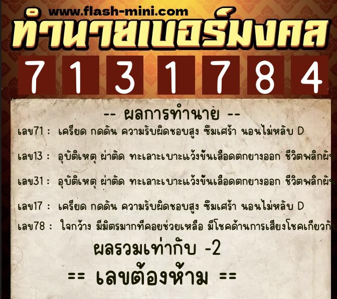 ทำนายเบอร์มงคล 0XX-7131784 ทำนายเบอร์มงคล หมายเลข 099-713178 ทำนายเบอร์มงคล 0XX-7131784 ทำนายเบอร์มงคล หมายเลข 099-713178