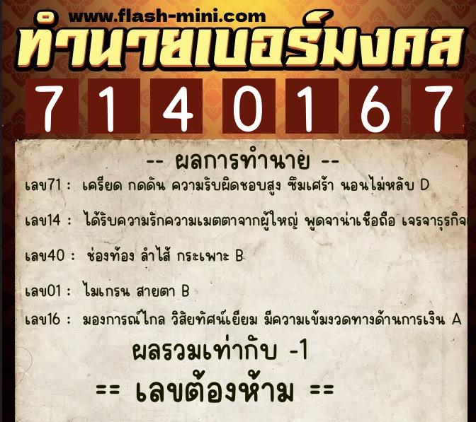 ทำนายเบอร์มงคล 0XX-7140167 ทำนายเบอร์มงคล หมายเลข 099-714016 ทำนายเบอร์มงคล 0XX-7140167 ทำนายเบอร์มงคล หมายเลข 099-714016