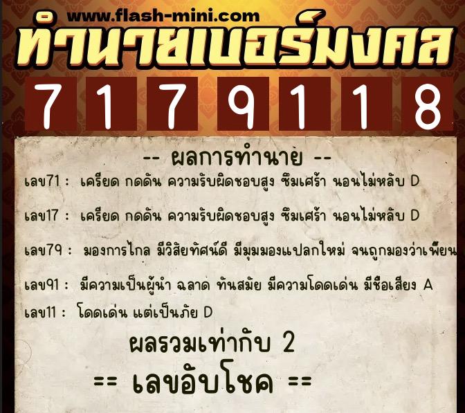 ทำนายเบอร์มงคล 0XX-7179118 ทำนายเบอร์มงคล หมายเลข 099-717911 ทำนายเบอร์มงคล 0XX-7179118 ทำนายเบอร์มงคล หมายเลข 099-717911