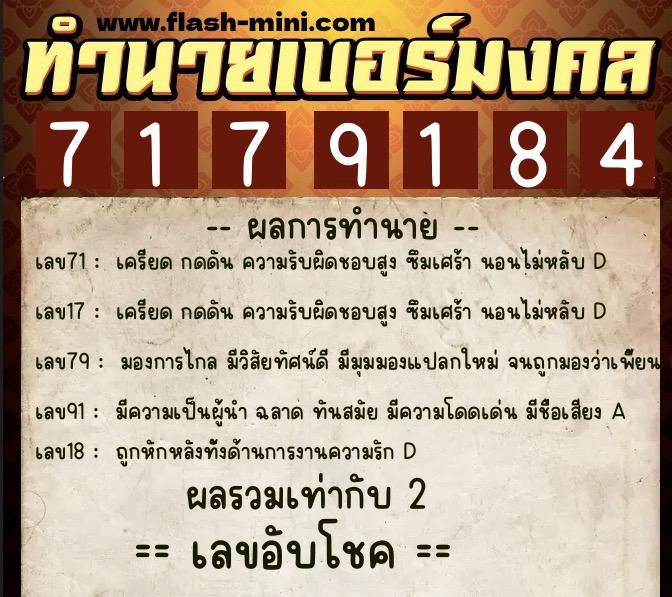 ทำนายเบอร์มงคล 0XX-7179184 ทำนายเบอร์มงคล หมายเลข 085-717918 ทำนายเบอร์มงคล 0XX-7179184 ทำนายเบอร์มงคล หมายเลข 085-717918