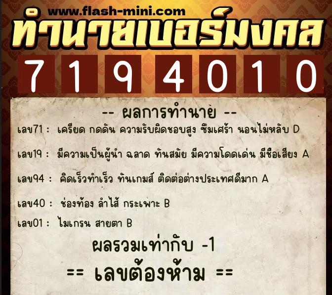 ทำนายเบอร์มงคล 0XX-7194010 ทำนายเบอร์มงคล หมายเลข 096-719401 ทำนายเบอร์มงคล 0XX-7194010 ทำนายเบอร์มงคล หมายเลข 096-719401
