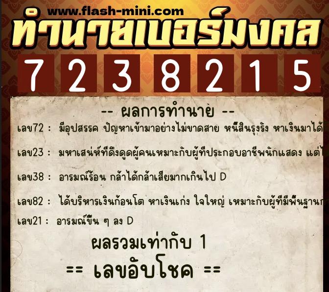 ทำนายเบอร์มงคล 0XX-7238215 ทำนายเบอร์มงคล หมายเลข 088-723821 ทำนายเบอร์มงคล 0XX-7238215 ทำนายเบอร์มงคล หมายเลข 088-723821