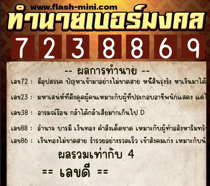 ทำนายเบอร์มงคล 0XX-7238869 ทำนายเบอร์มงคล หมายเลข 063-723886 ทำนายเบอร์มงคล 0XX-7238869 ทำนายเบอร์มงคล หมายเลข 063-723886