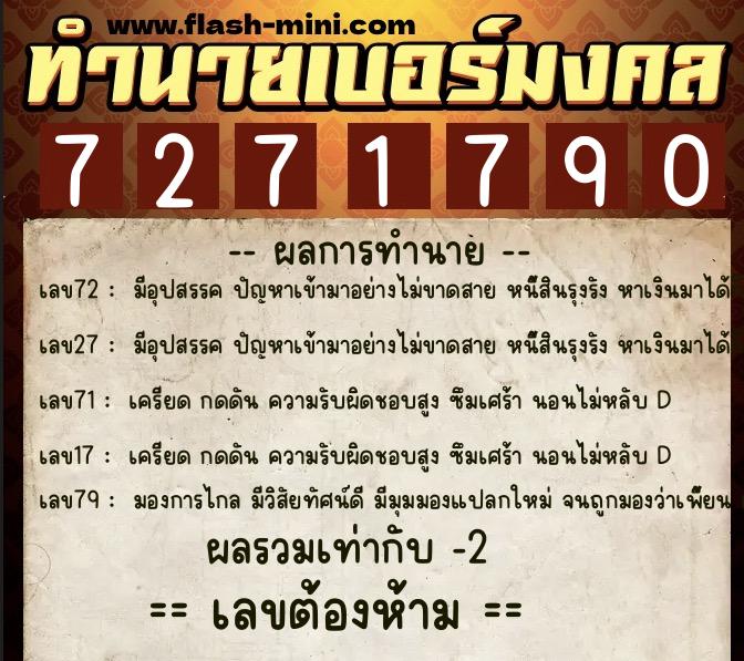 ทำนายเบอร์มงคล 0XX-7271790 ทำนายเบอร์มงคล หมายเลข 084-727179 ทำนายเบอร์มงคล 0XX-7271790 ทำนายเบอร์มงคล หมายเลข 084-727179