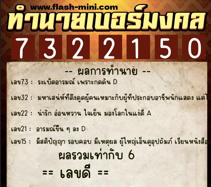 ทำนายเบอร์มงคล 0XX-7322150 ทำนายเบอร์มงคล หมายเลข 062-732215 ทำนายเบอร์มงคล 0XX-7322150 ทำนายเบอร์มงคล หมายเลข 062-732215