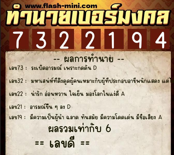 ทำนายเบอร์มงคล 0XX-7322194 ทำนายเบอร์มงคล หมายเลข 082-732219 ทำนายเบอร์มงคล 0XX-7322194 ทำนายเบอร์มงคล หมายเลข 082-732219