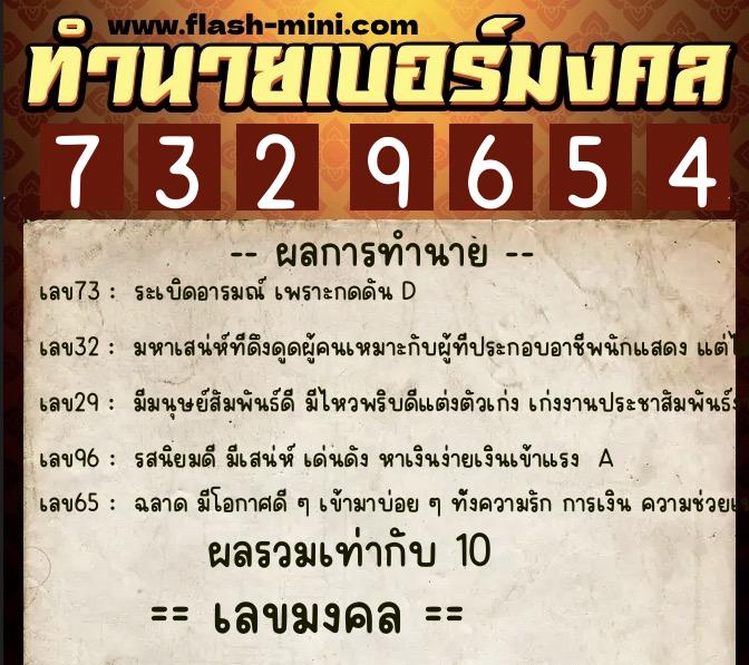 ทำนายเบอร์มงคล 0XX-7329654 ทำนายเบอร์มงคล หมายเลข 094-732965 ทำนายเบอร์มงคล 0XX-7329654 ทำนายเบอร์มงคล หมายเลข 094-732965