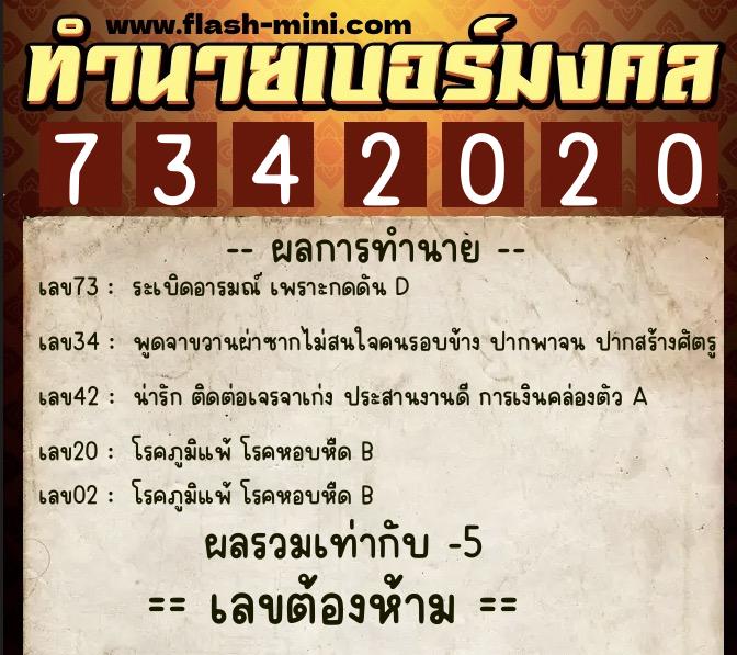 ทำนายเบอร์มงคล 0XX-7342020 ทำนายเบอร์มงคล หมายเลข 068-734202 ทำนายเบอร์มงคล 0XX-7342020 ทำนายเบอร์มงคล หมายเลข 068-734202