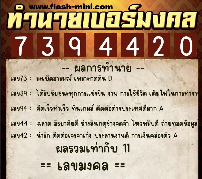 ทำนายเบอร์มงคล 0XX-7394420 ทำนายเบอร์มงคล หมายเลข 089-739442 ทำนายเบอร์มงคล 0XX-7394420 ทำนายเบอร์มงคล หมายเลข 089-739442