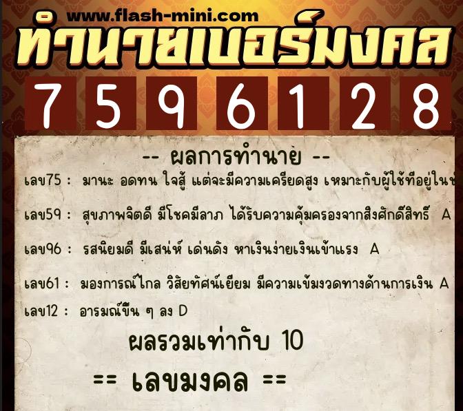 ทำนายเบอร์มงคล 0XX-7596128 ทำนายเบอร์มงคล หมายเลข 063-759612 ทำนายเบอร์มงคล 0XX-7596128 ทำนายเบอร์มงคล หมายเลข 063-759612