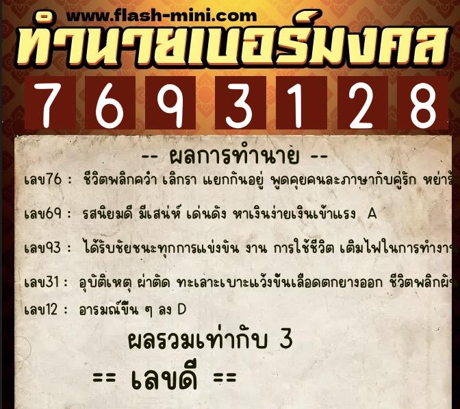 ทำนายเบอร์มงคล 0XX-7693128 ทำนายเบอร์มงคล หมายเลข 060-769312 ทำนายเบอร์มงคล 0XX-7693128 ทำนายเบอร์มงคล หมายเลข 060-769312