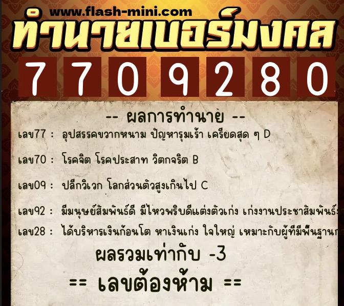 ทำนายเบอร์มงคล 0XX-7709280 ทำนายเบอร์มงคล หมายเลข 094-770928 ทำนายเบอร์มงคล 0XX-7709280 ทำนายเบอร์มงคล หมายเลข 094-770928