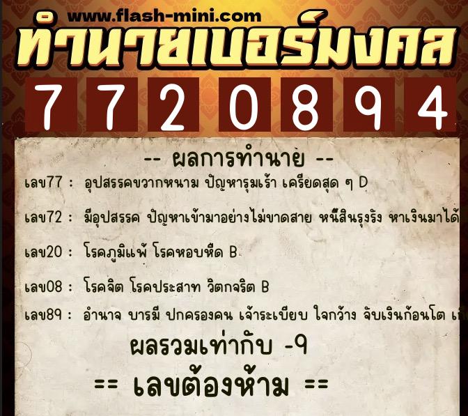 ทำนายเบอร์มงคล 0XX-7720894 ทำนายเบอร์มงคล หมายเลข 096-772089 ทำนายเบอร์มงคล 0XX-7720894 ทำนายเบอร์มงคล หมายเลข 096-772089