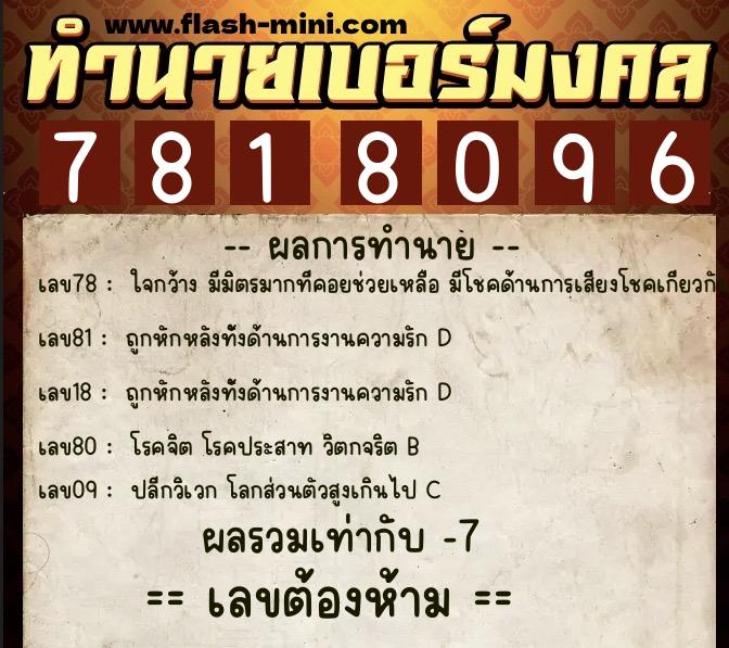ทำนายเบอร์มงคล 0XX-7818096 ทำนายเบอร์มงคล หมายเลข 093-781809 ทำนายเบอร์มงคล 0XX-7818096 ทำนายเบอร์มงคล หมายเลข 093-781809