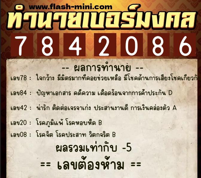 ทำนายเบอร์มงคล 0XX-7842086 ทำนายเบอร์มงคล หมายเลข 063-784208 ทำนายเบอร์มงคล 0XX-7842086 ทำนายเบอร์มงคล หมายเลข 063-784208