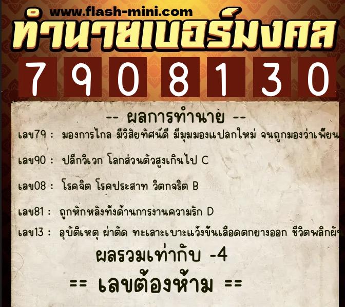 ทำนายเบอร์มงคล 0XX-7908130 ทำนายเบอร์มงคล หมายเลข 063-790813 ทำนายเบอร์มงคล 0XX-7908130 ทำนายเบอร์มงคล หมายเลข 063-790813
